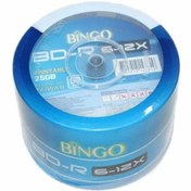 تصویر بلوری خام بینگو BD-R ظرفیت ۲۵ گیگابایت بسته ۵۰ عددی 