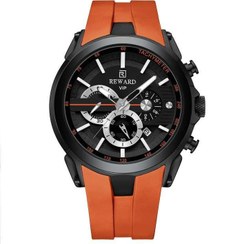 تصویر ساعت مچی مردانه ریوارد مدل ۸۳۰۴۶ با بند سیلیکونی نارنجی 