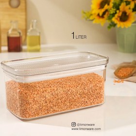 تصویر 1950 بانکه مستطیل با درب شفاف سایز ۱ 