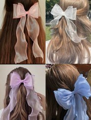 تصویر گیره انبری پاپیونی حریر - کد 