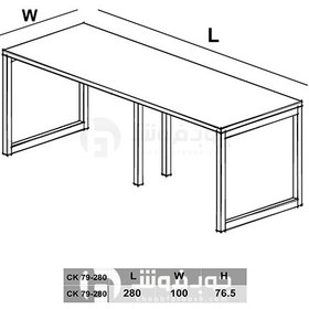 تصویر میز کنفرانس پایه فلزی مدل ck79-280 
