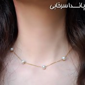 تصویر گردنبند مرواریدی استیل دو سایز | طرح کلاسیک و مدرن (مناسب تمام سلیقه‌ها) 