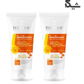 تصویر کرم ضد آفتاب بی رنگ SPF90 تاپ شاپ محافظ در برابر آلودگی هوا 50 میل 