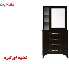 تصویر میز دراور آینه دار چوبکده ناب مدل MB68 