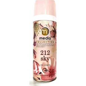 تصویر اسپری بدن زنانه sky 212 مدیا (media)-حجم 200 میل Media Body Spray 212 Sky For Women 200ml