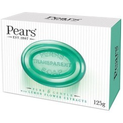 تصویر صابون شستشوی صورت Pears همرا با عصاره گل لیمو Pears transparent soap