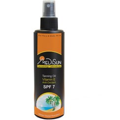 تصویر روغن آفتاب اس پی اف 7 مدیسان MEDISUN TANNING OIL