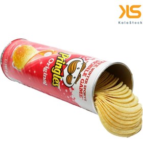 تصویر چیپس پرینگلز اصلی بلژیک با طعم خامه ترش و پیاز ۱۶۵ گرمی ا Pringles Chips onion sour cream Pringles Chips onion sour cream