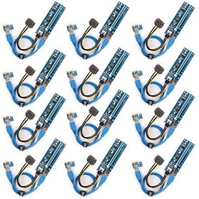 تصویر PCB-Riser Ubit 12-PCS PCis-E Riser for Bitcoin \ Litecoin \ ETH coin PCIe VER 006C 6 PIN 16x to 1x Card Adapter Adapter Card 6-pin PCI-E to SATA Cable Power - GPU Riser Adapter - Ethereum Mining ETH Ubit 12-PCS PCI-E Riser for Bitcoin\Litecoin\ETH coin PCIe VER 006C 6 PIN 16x to 1x Powered Riser Adapter Card 6-Pin PCI-E to SATA Power Cable - GPU Riser Adapter - Ethereum Mining ETH