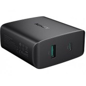 تصویر شارژر دیواری ۲ پورت آکی مدل Aukey Amp USB-C PA-BY10 