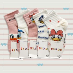 تصویر جوراب مچی دخترانه طرح اردک Donald - طرح2 Donald Duck Girl Design Socks