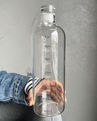 تصویر بطری آب تمام پیرکس تایم دار درب شیشه ای 