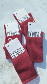 تصویر جوراب مردانه دومینو ساق دار تک رنگ - قرمز Dominion Herrensocken einfarbig