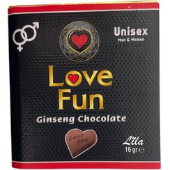 تصویر شکلات تقویت کننده مردان لاو فان Love fun حاوی جنسینگ 16 گرم 