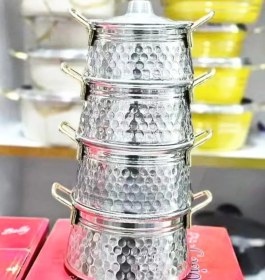 تصویر دیگچه چکشی روحی ۴عددی 