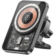 تصویر پایه نگهدارنده و شارژر بی سیم رسی مدل RHO-C31 با توان ۱۵ وات 