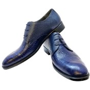 تصویر کفش چرم گاوی مجلسی مردانه رنگ سورمه ای 