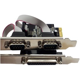 تصویر کارت سریال و پارالل کومبو PCI-e مدل موس چیپ ا 2-Port Serial Parallel PCI EXPRESS Card 2-Port Serial Parallel PCI EXPRESS Card