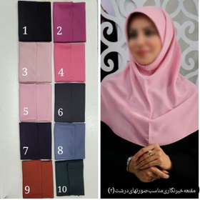 تصویر مقنعه خبرنگاری کرپ کره 