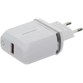 تصویر شارژر دیواری کلومن مدل KC-H605 QC 3.0 به همراه کابل MicroUSB Koluman KC-H605 QC 3.0 Wall Charger With MicroUSB Cable