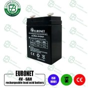 تصویر باتری سیلد اسید 4 ولت 6 آمپر برند یورونت 