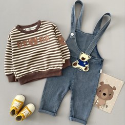 تصویر ست بیلر تدی کج با بلوز قهوه ای 