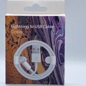 تصویر کابل شارژ آیفونی USB به لایتنینگ Lightning طول 1 متر 