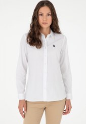 تصویر شومیز زنانه سفید یو اس پولو 