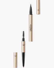 تصویر مداد و ماژیک ابرو سه گانه آیکونیک لاندن | Iconic London Triple Precision Brow Definer - Chestnut Brown Iconic London Triple Precision Brow Definer