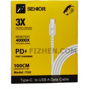 تصویر کابل شارژ تایپ سی برند kf TYPE-C DATA CABLE 