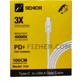 تصویر کابل شارژ تایپ سی برند kf TYPE-C DATA CABLE 