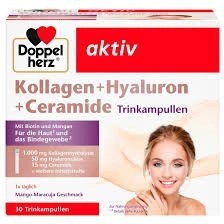 تصویر آمپول های نوشیدنی کلاژن + بیوتین + سرامید برند دوپل هرز آلمان DOPPELHERZ KOLLAGEN+BIOTIN+CERAMID