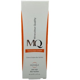 تصویر کرم ضد آفتاب روشن کننده بی رنگ SPF 50 ام کیو | MQ Sunscreen Cream Bio Taches SPF 50 