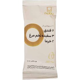 تصویر پروتئین بار (فندق،سفیده تخم مرغ و خرما) نوبو 50 گرم Protein Bar Nobu 50g