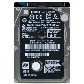 تصویر هارددیسک اینترنال مخصوص لپ تاپ HGST مدل HTS545050A7E362 ظرفیت 500 گیگابایت 