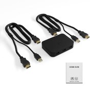 تصویر سوییچ KVM دو پورت HDMI همراه با کابل رویال 2x1 4Kx2K HDMI / USB / KVM Switch