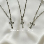 تصویر گردنبند استیل پلاک صلیب 