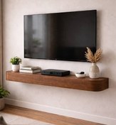 تصویر شلف TV لبه کرو(روکش گردو) 