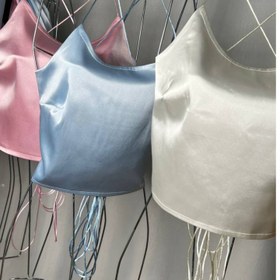 تصویر کراپ ساتن بند دار 