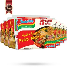 تصویر 6 بسته نودل اندومی indomie مدل رشته های سرخ شده Fried noodles وزن 70 گرم پک 5 تایی 