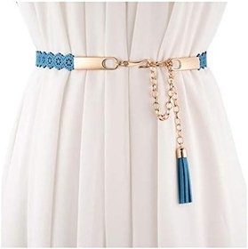 تصویر Mens belt Metal Belt Fashion Tassel Skirt Decorated With Thin Waist Chain 