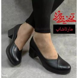 کفش چرم خارجی زنانه رسمی مدل ستایش martha پاشنه دار ارسال رایگان مارتاشاپ - 39