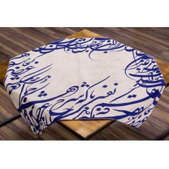 تصویر رومیزی مخمل مربع مدل T4-51 کرم 100×100 پرووال 