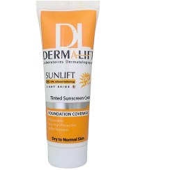 تصویر ضد آفتاب رنگی پوست های معمولی و خشک سان لیفت SPF50 (بژ روشن) Tinted Sunscreen Cream For Normal And Dry Skins SPF50 (1)