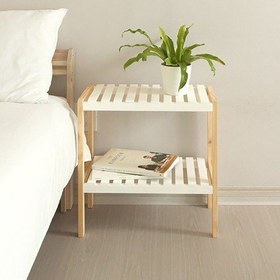 تصویر پاتختی دوطبقه نرده ای 