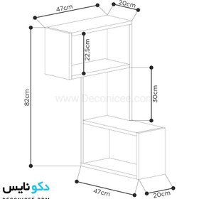 تصویر شلف دیواری کنج مدل SH502 