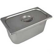 تصویر بن ماری استیل یک سوم عمق 15 سانتی متر با درب 