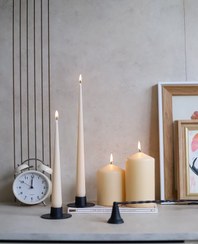 تصویر جاشمعی مشکی فلزی مدل مورنو 