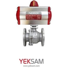 تصویر شیر توپی فولادی فلنج دار 1/2-2 اینچ کلاس 150 با عملگر پنوماتیک شیر گازی کربن استیل فلنج دار 1/2-2 اینچ کلاس 150 با اکچویتور بادی پنوماتیک