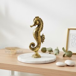 تصویر مجسمه برنزی اسب دریایی | تولید برنز زحل 